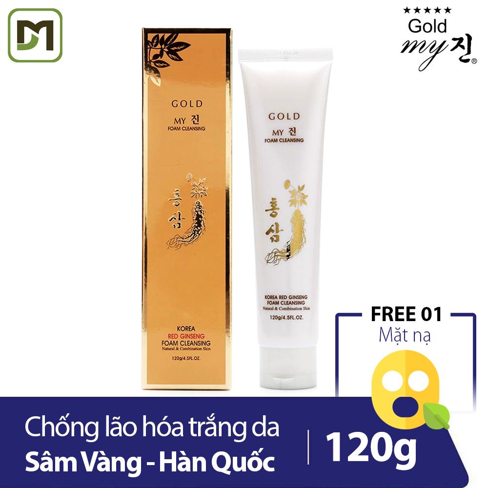 Sữa rửa mặt sâm vàng My Gold Gingseng Cleansing Foam chống lão hóa trắng da Hàn Quốc 120g