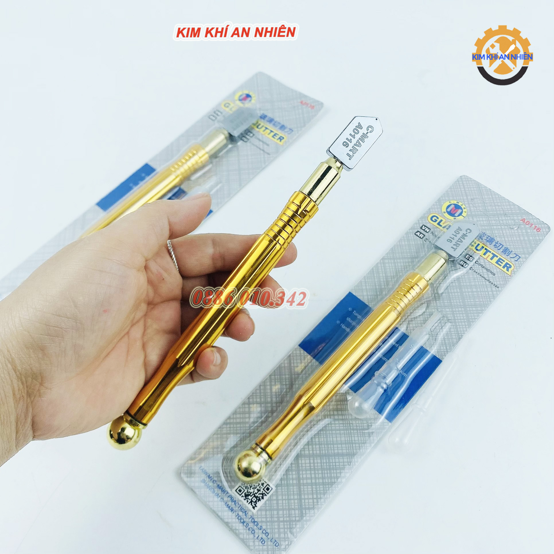 Dao cắt kính cán kim loại cmart a0116 - màu gold