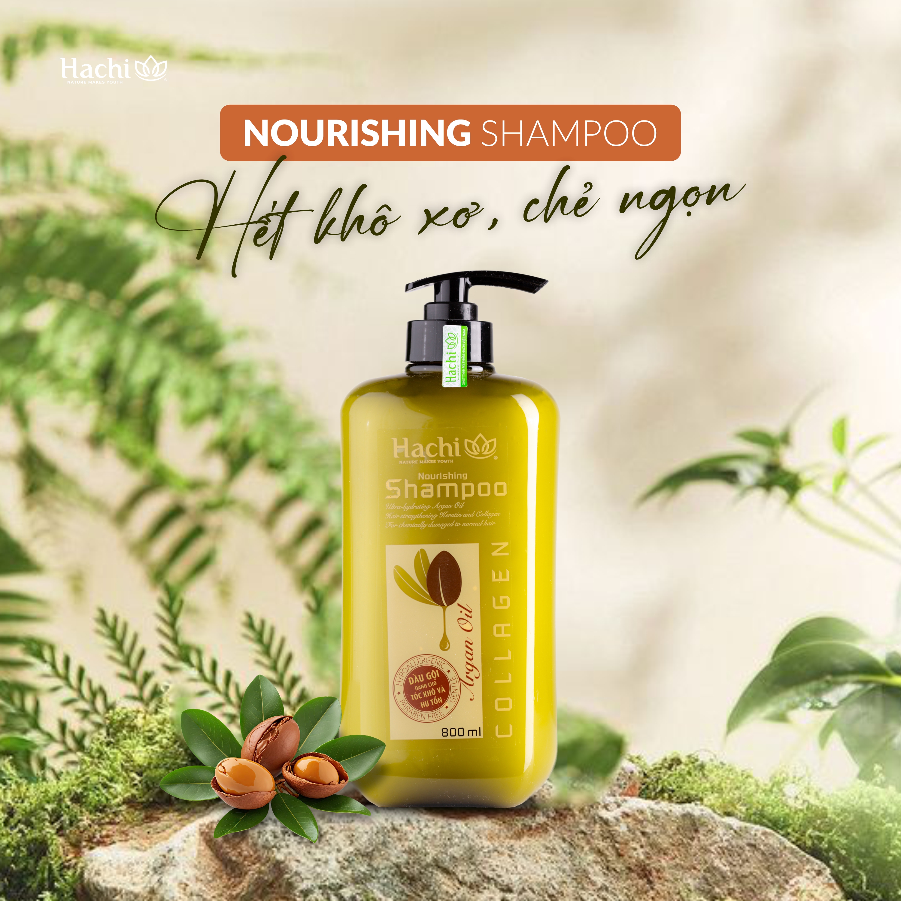Dầu xả Agan cho tóc hư tổn - Hachi Nourishing
