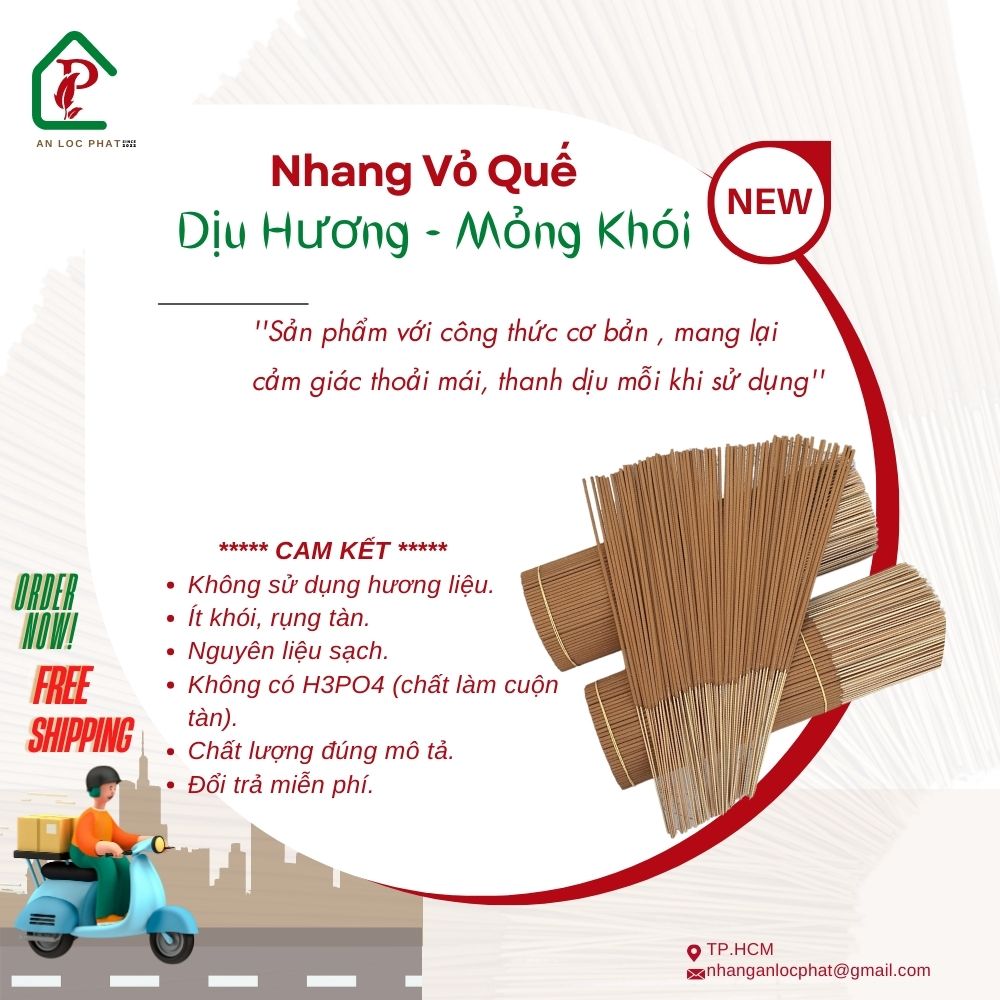 0.5kg nhang vỏ quế cao cấp thơm dịu - mỏng khói - an lộc phát