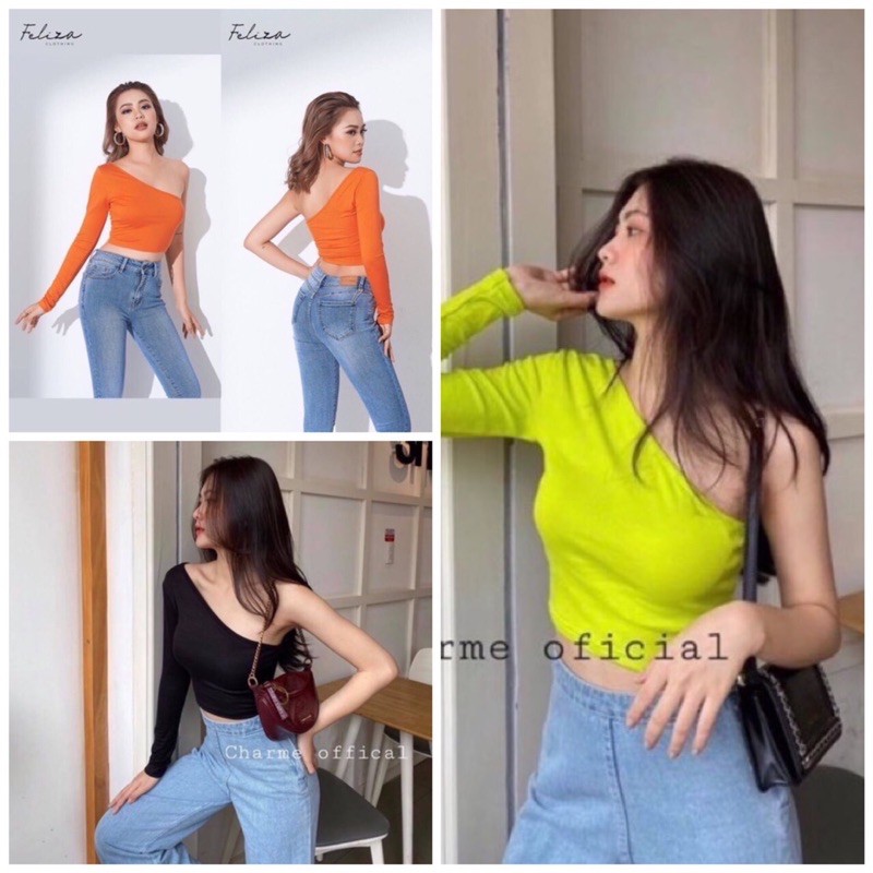 Áo một tay lệch vai tay dài