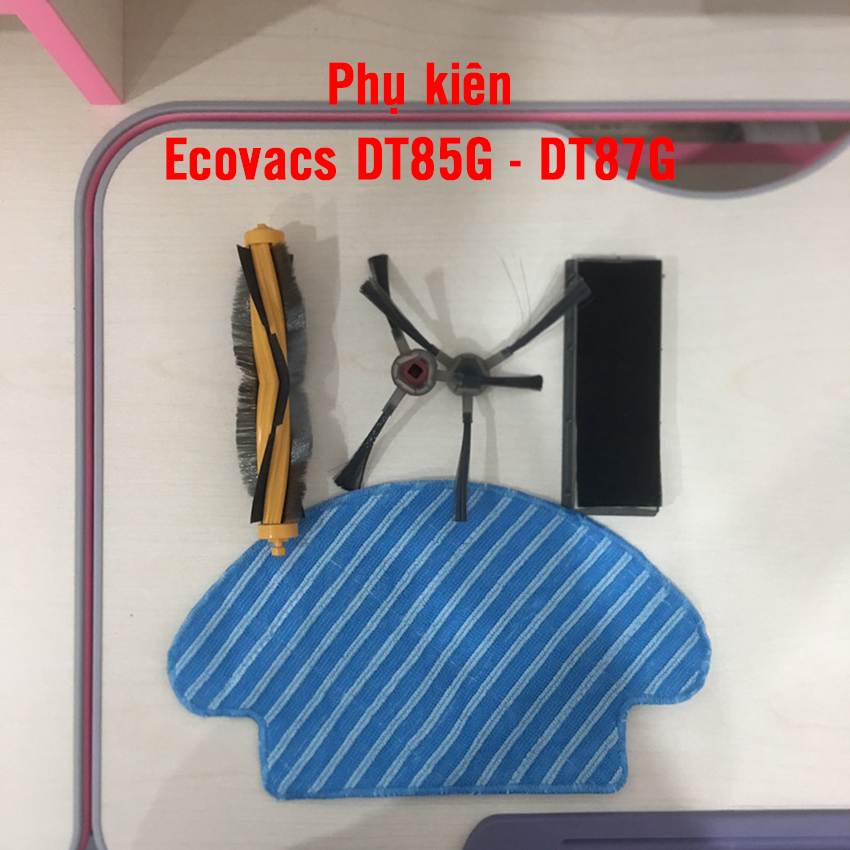Phụ kiện khăn lau, lọc bụi, chổi robot ecovacs dt85g - dt87g