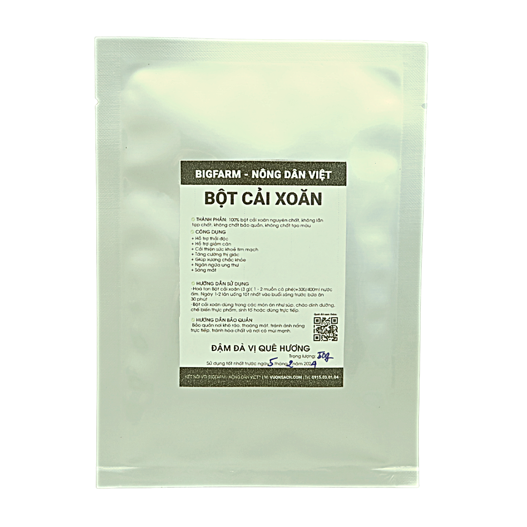 Bột cải xoăn sấy lạnh nguyên chất BigFarm trồng tự nhiên 20g