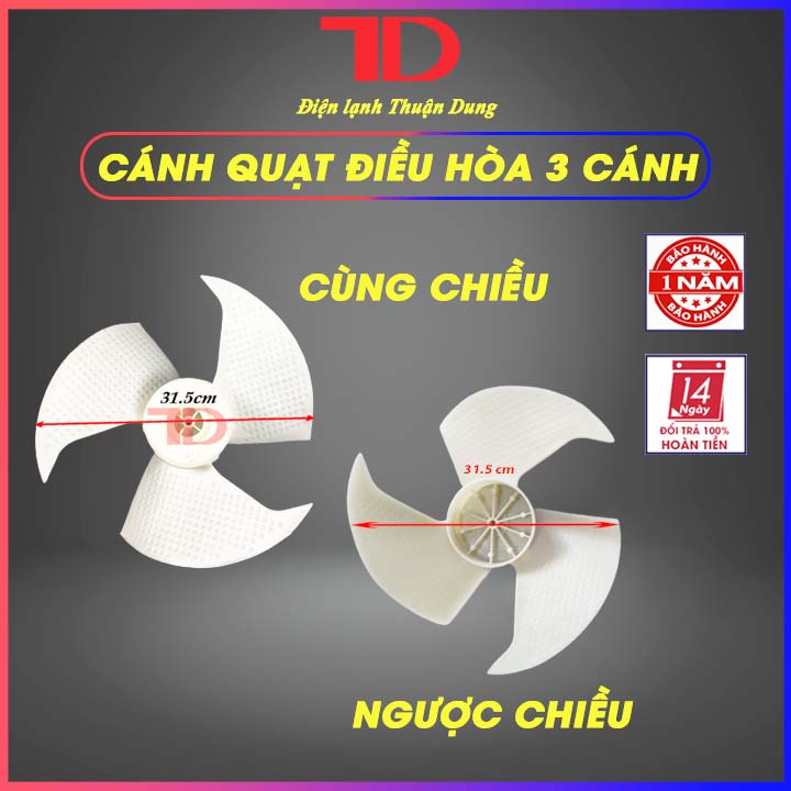 Cánh quạt 3 cánh NAGAKAWA dùng cho dàn nóng điều hòa - Điện Lạnh Thuận Dung