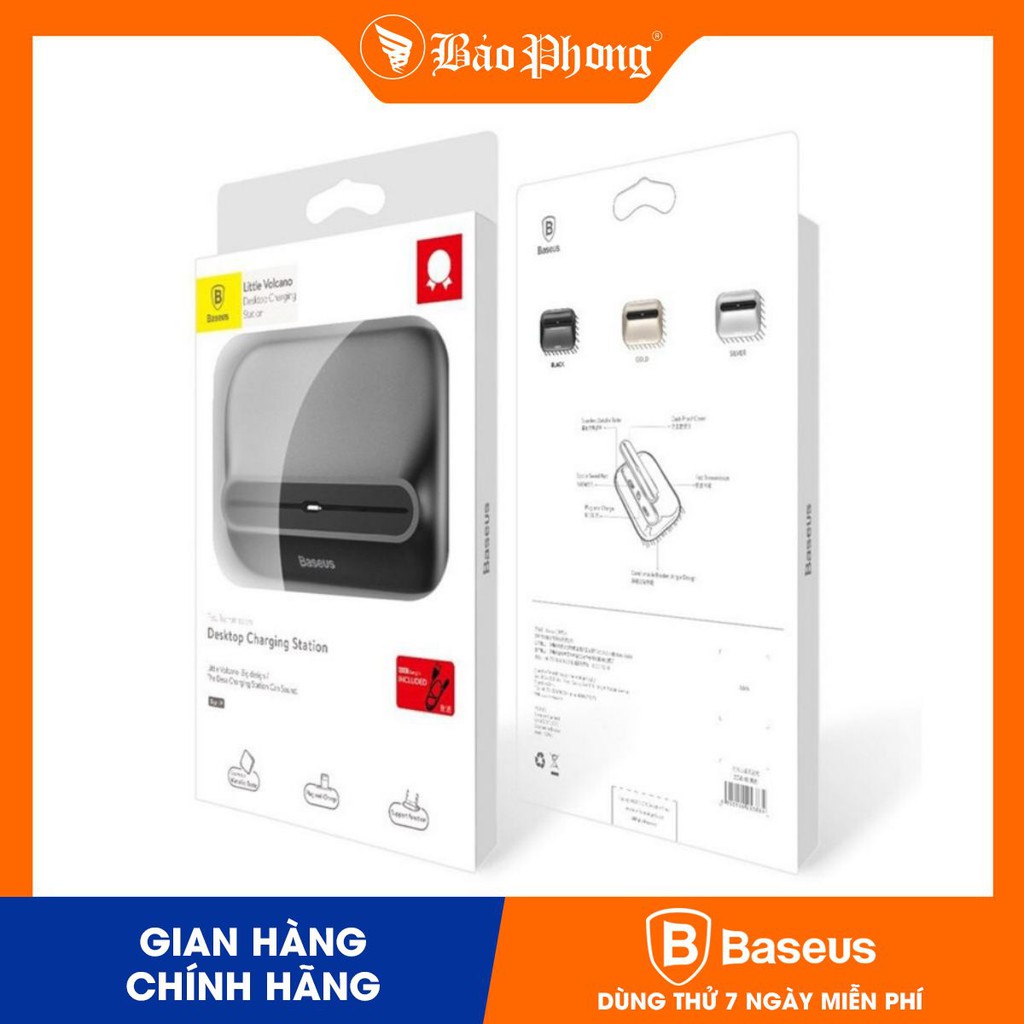 Dock sạc đứng cho iphone BASEUS Little Volcano Desk Charging Station
