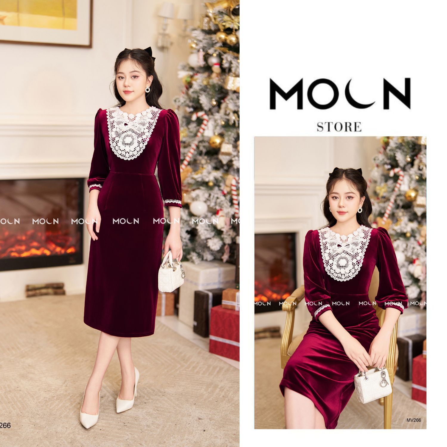 Set chân váy áo dài tay công sở Moon áo dáng ngắn thiết kế cúc khoen mix chân váy chữ A xòe basic chất nhung chéo MSB470
