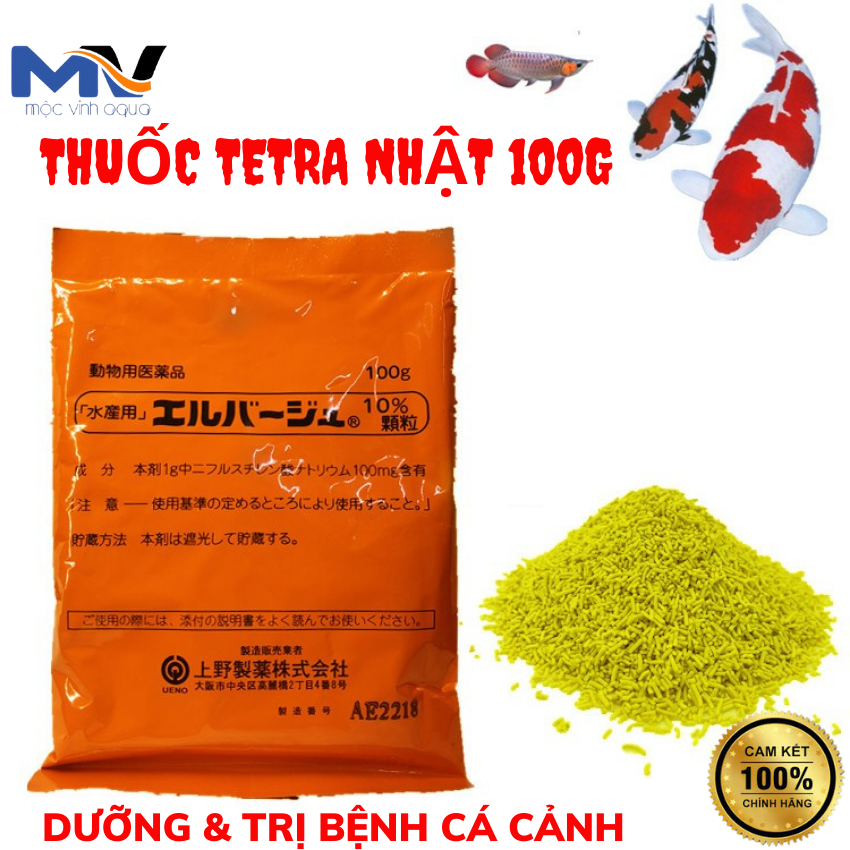 Elbegin tetra nhật tri đỏ mình, nấm, xuất huyết ở cá chống stress dưỡng cá koi cá rồng gói 50g | cửa hàng cá cảnh và thiết bị lọc nước hồ cá mộc vinh aqua