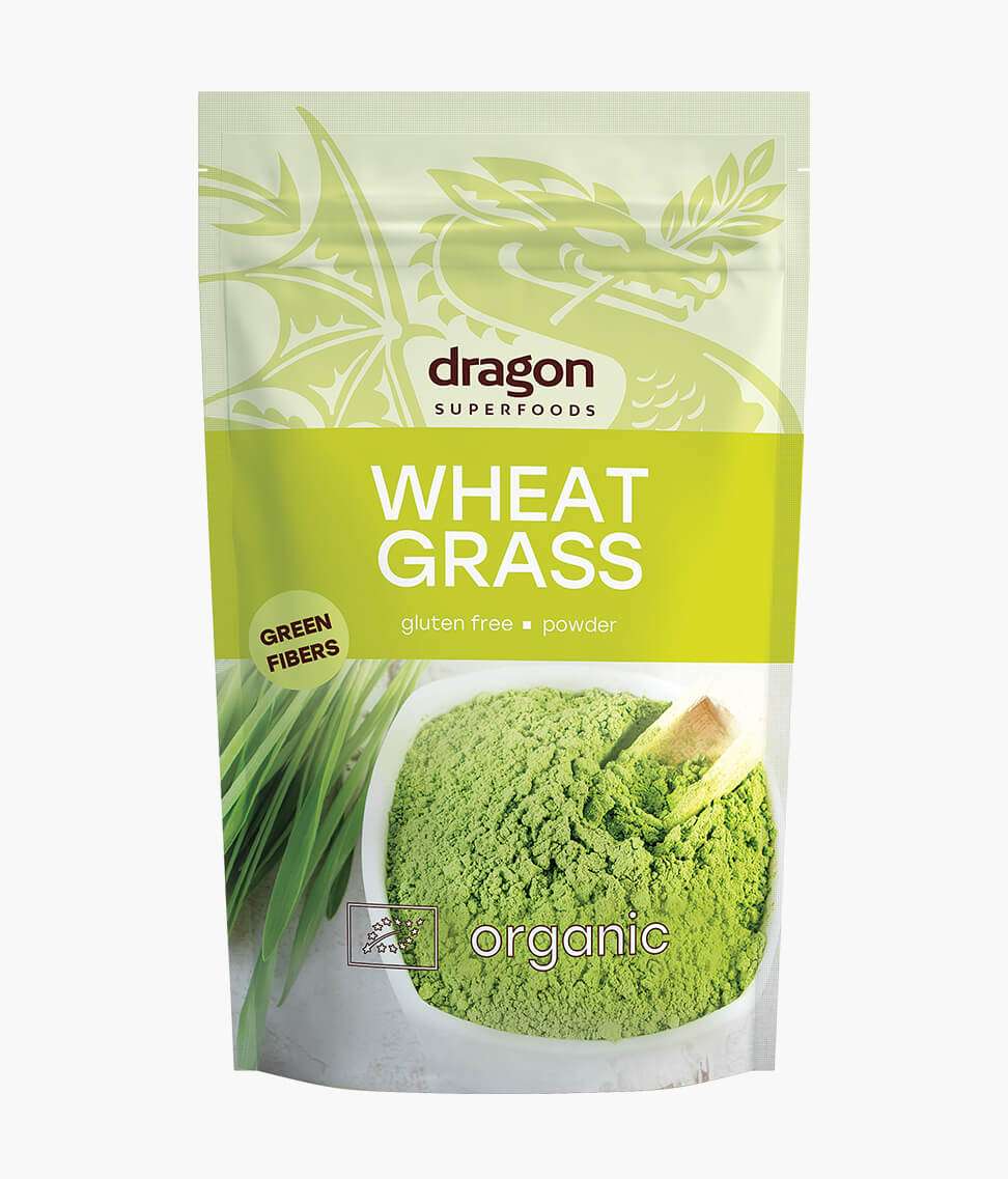 Bột cỏ lúa mì hữu cơOrganic Wheat Grass Powder - Dragon Superfoods - 150g