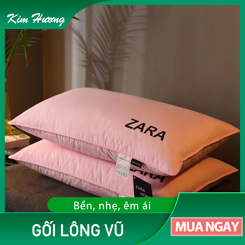 2 chiếc gối lông vũ Zara Home cao cấp