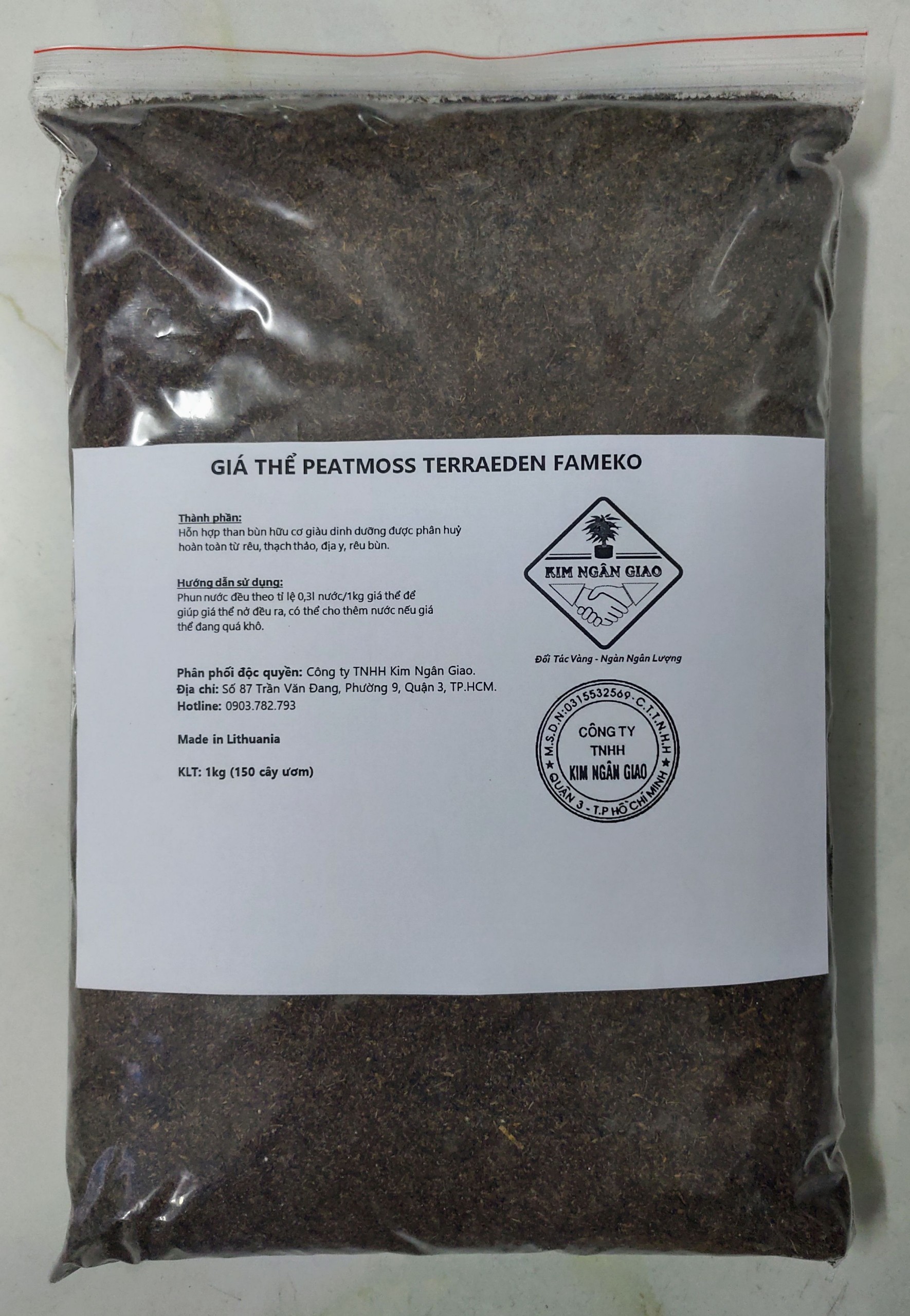 Giá thể trồng cây Peatmoss Terraerden Fameko - bao 1kg