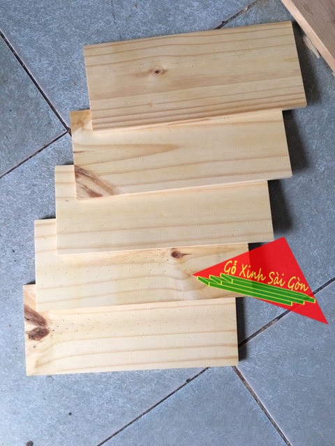 [HCM]Bó 5 tấm gỗ thông mới đẹp dài 30cm rộng 12cm dày 1cm thích hợp làm trang trí DIY