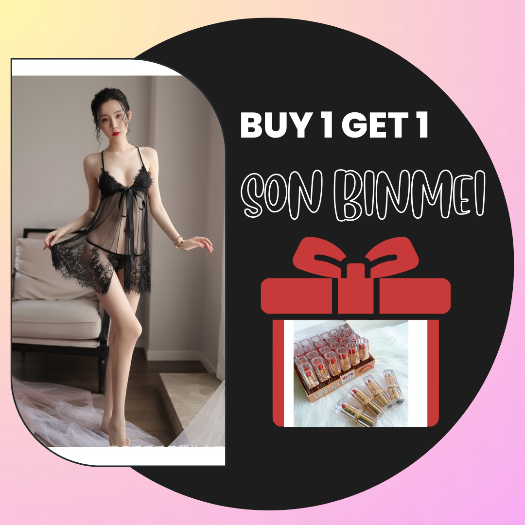 [HCM - Tặng Son] Váy Ngủ 2 Dây Ren Lưới Xuyên thấu Xẻ Tà Giữa Ren Thêu Quyến Rũ