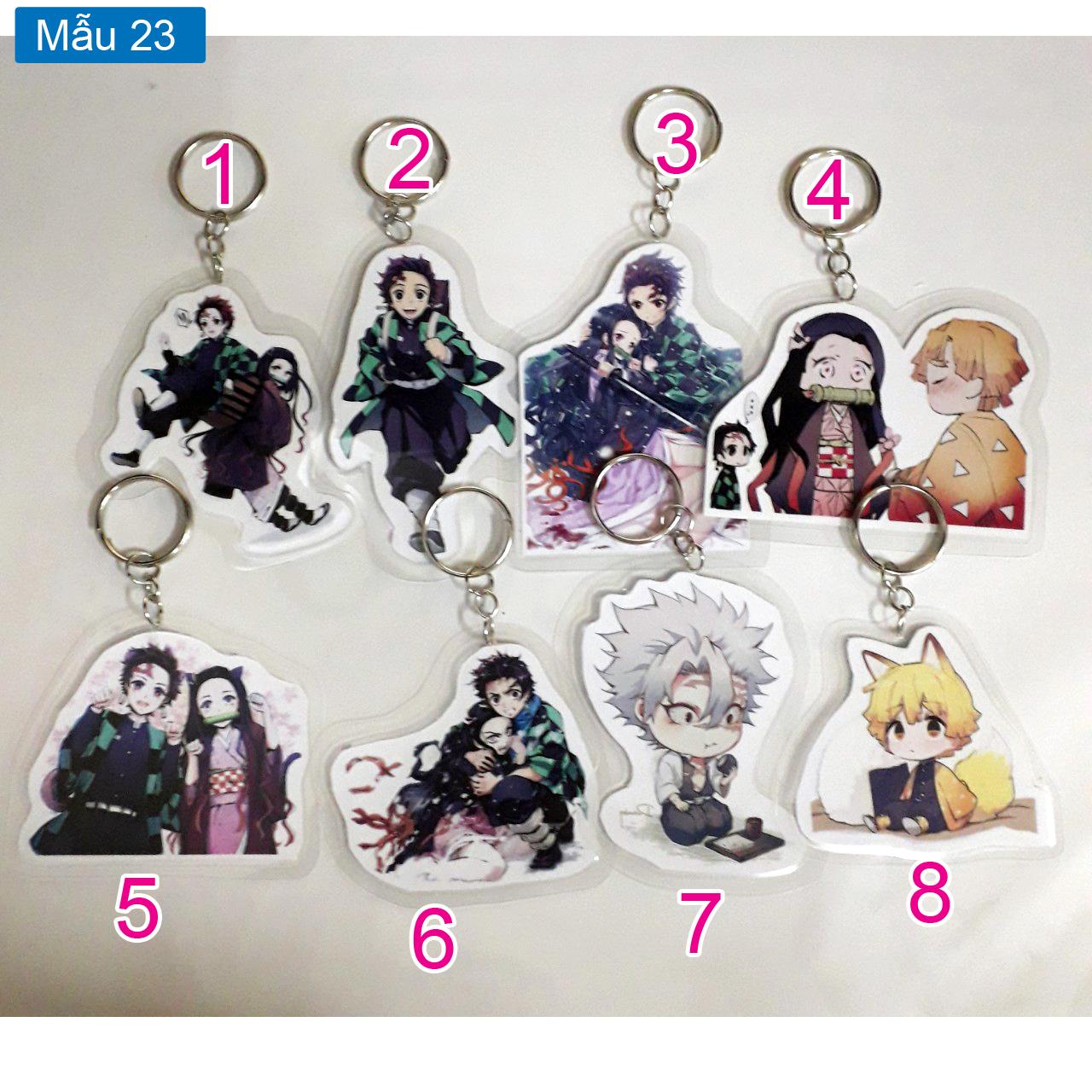 Móc khóa anime Kimetsu No Yaiba  /Thanh Gươm Diệt Quỷ/ Trụ Cột/ Diệt Quỷ Cứu Nhân (combo 5 móc 50k)