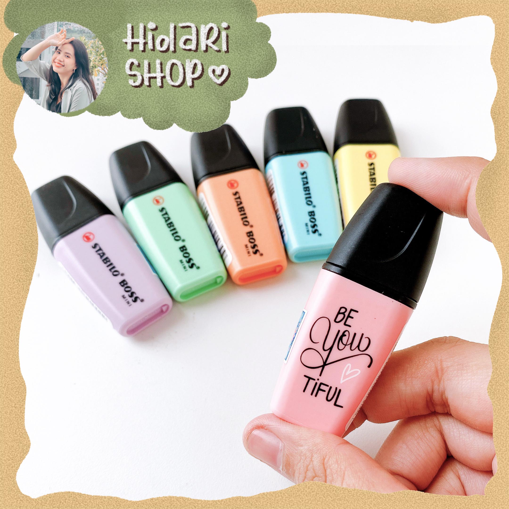 Bút dạ quang stabilo boss mini pastel - bút highlight mini dễ thương - hidari