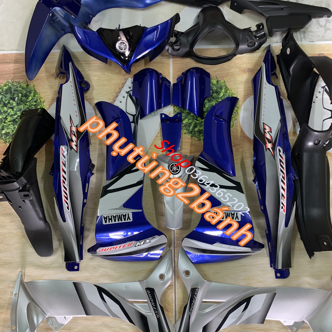 Dàn áo xe JUPITER MX -Gravita màu XANH DƯƠNG ,nhựa   abs  cao cấp