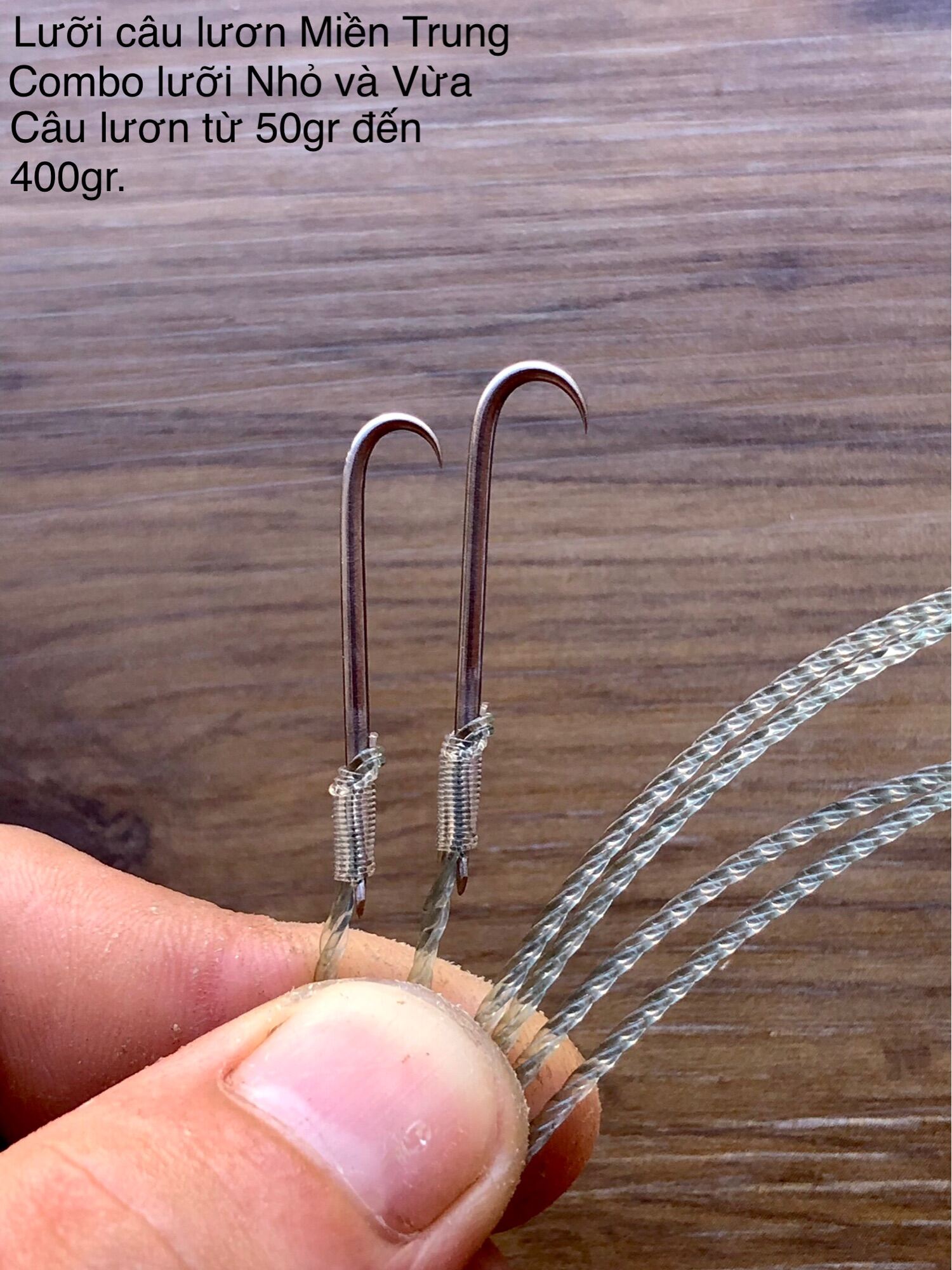 Bộ lưỡi câu lươn thép tóm dây sẵn-