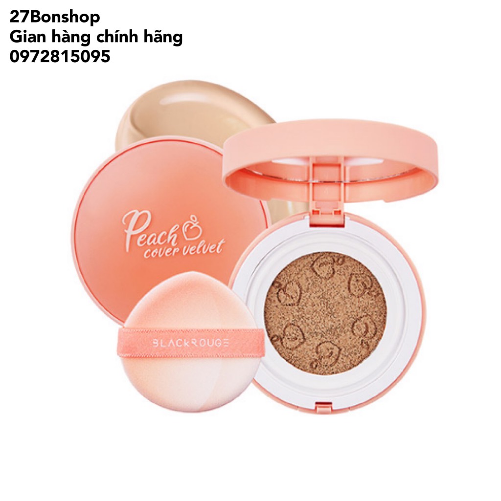 Phấn Nước Black Rouge Peach Cover Velvet Cushion