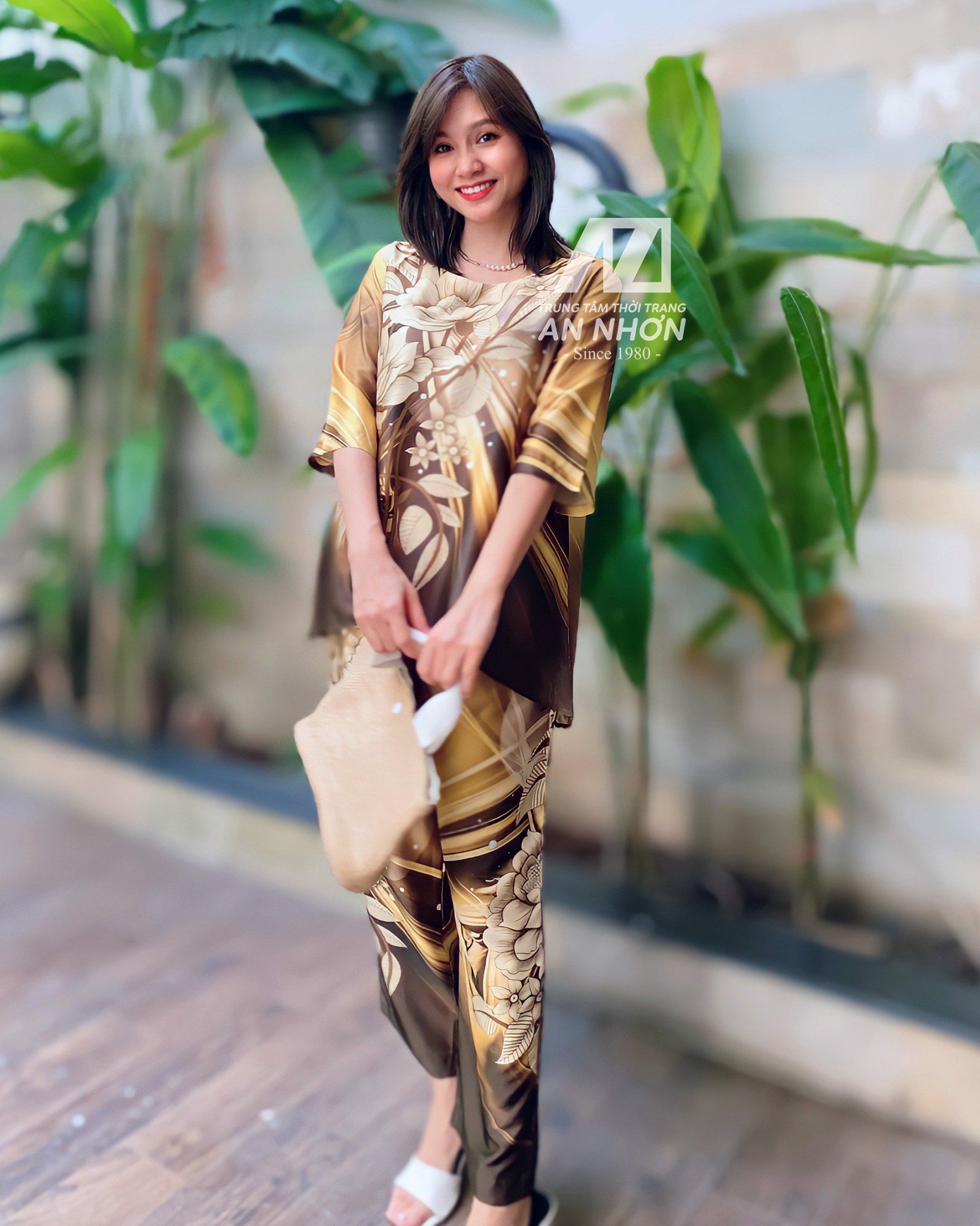 Set bộ trung niên Lụa Pháp 82 - Thời trang trung niên AN NHƠN