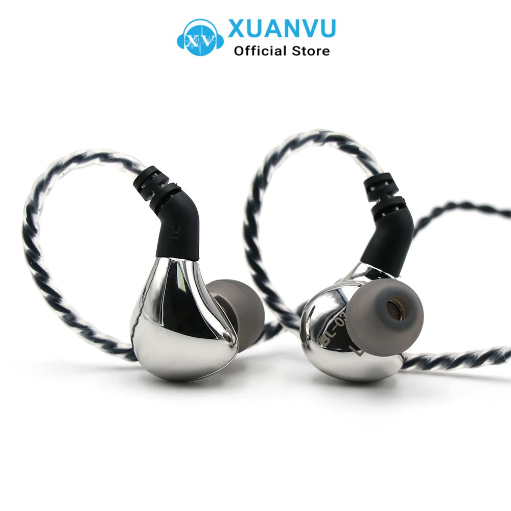 Tai nghe Blon BL-03 (BL03) - Housing kim loại, 2 pin 0.78, Hỗ trợ Micro