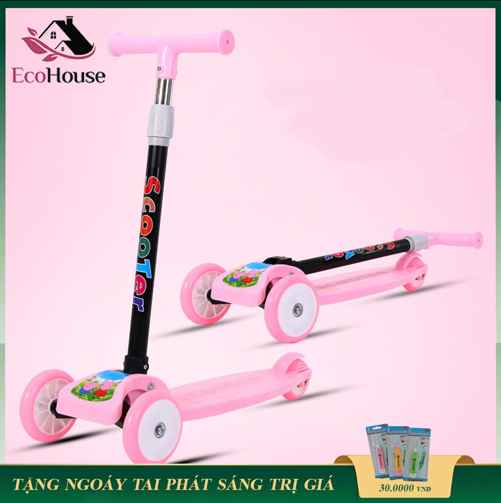 Đồ chơi xe trượt Scooter loại có đèn led và không có đèn led, chắc chắn (tùy chọn mẫu cho bé trai - bé gái) dochoi do choi tre em, bảo hành 12 tháng, lỗi đổi mới trong 7 ngày đầu nhận hàng