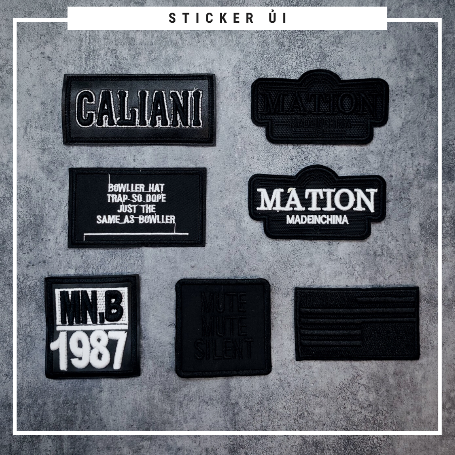 Miếng vá quần áo cao cấp : toàn bộ là hình thêu độc đáo, logo Sticker Patch dùng Ủi Quần Áo,BALO, quần jogger, đồ jeans