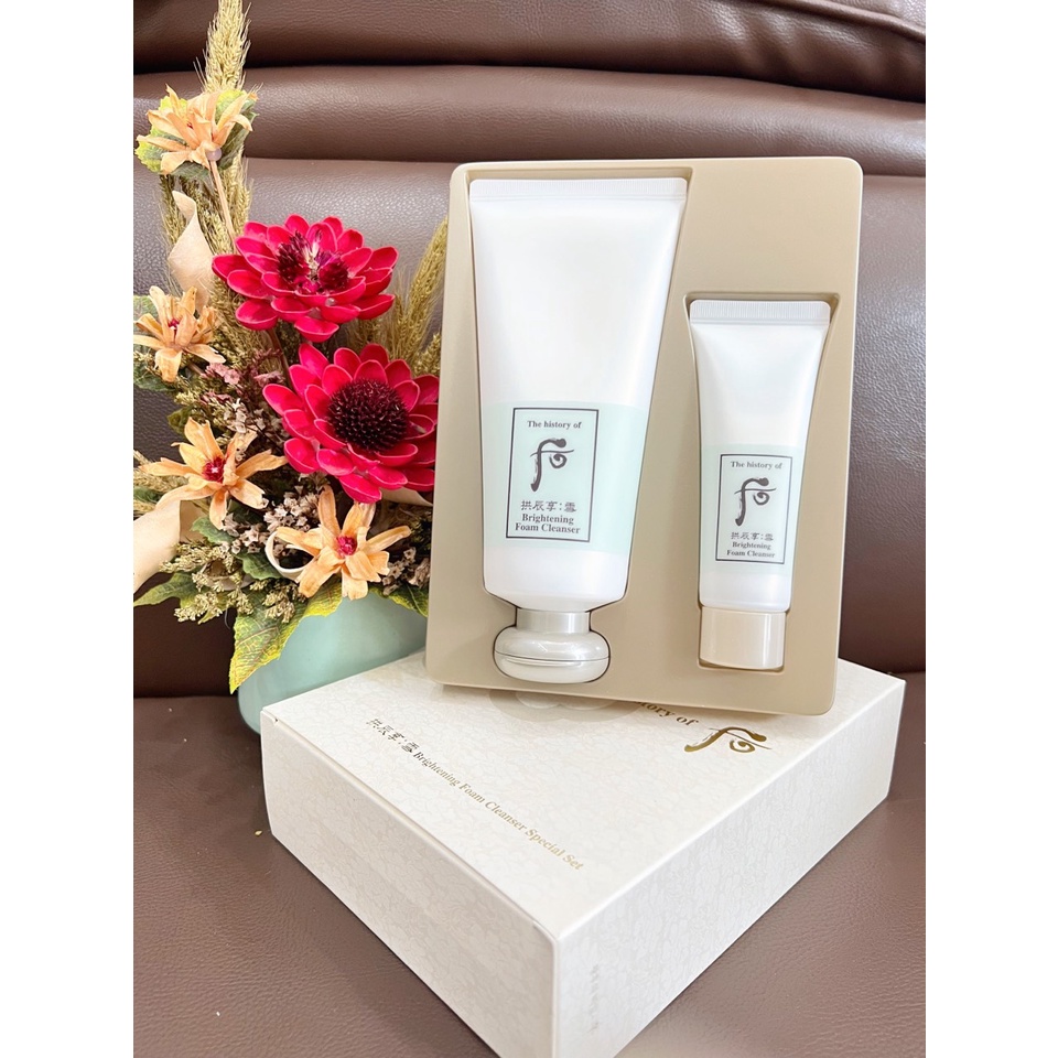 Set sữa rửa mặt Whoo trắng ,dưỡng trắng da 180ml + 40ml