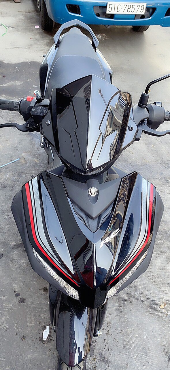 Ốp đầu ninza ex155 Vva khói carbon