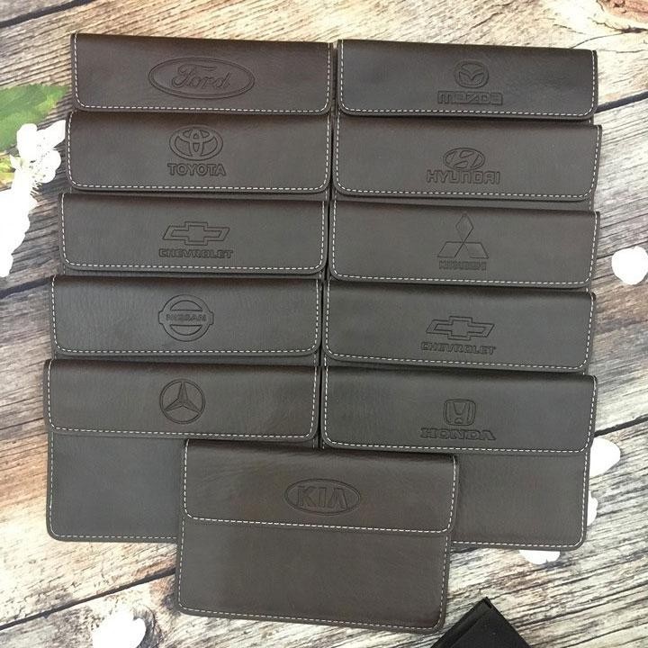 Ví đựng giấy tờ xe ô tô, đựng sổ đăng kiểm ô tô in logo các hãng ( In Logo )