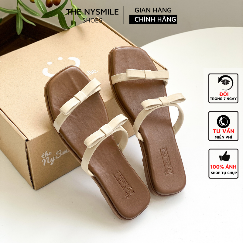 Dép nơ bệt nữ 2 quai du lịch - THENYSMILE - ARICC