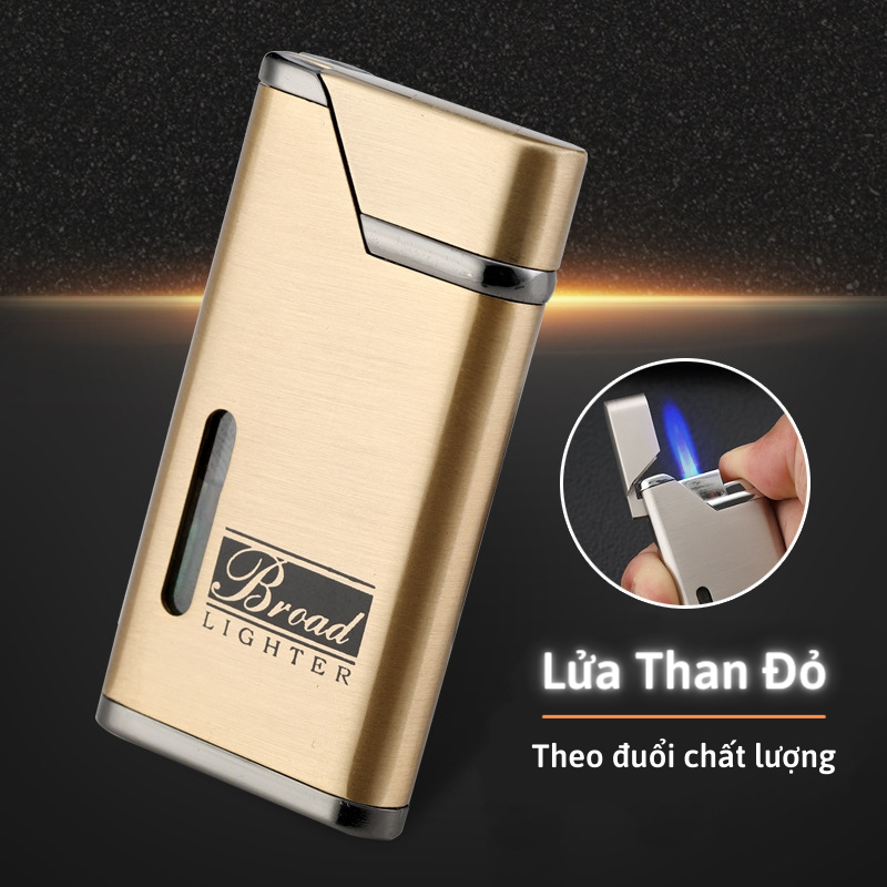 Bật lửa gas khò Broad BD220 - Kim loại nhỏ gọn sang trọng - Lửa than đỏ