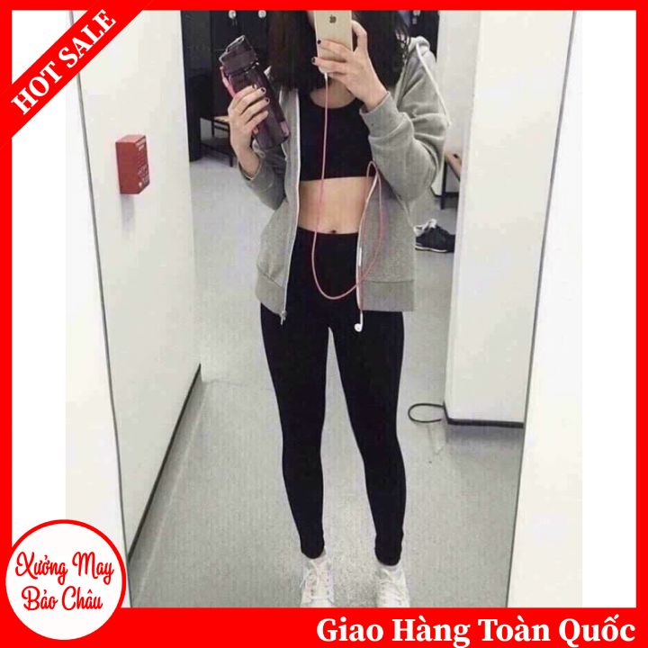 Quần legging lót lông nữ siêu ấm, co giãn tốt siêu tôn dáng