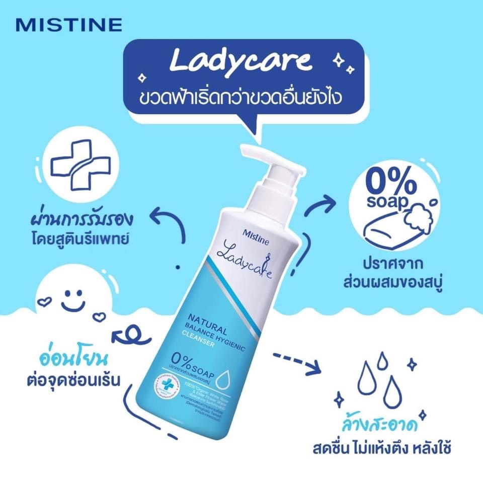 2 chai dung dịch vệ sinh phụ nữ mistine lady care thái lan
