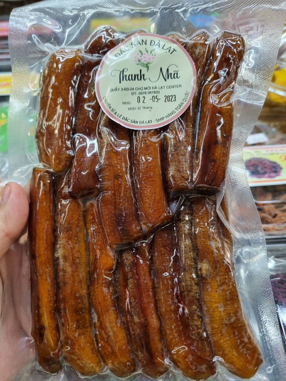 250gr chuối laba chín cây sấy dẻo nhiều mật - ngọt tự nhiên
