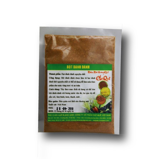 Bột dành dành tạo màu vàng tươi chợ quê 50g