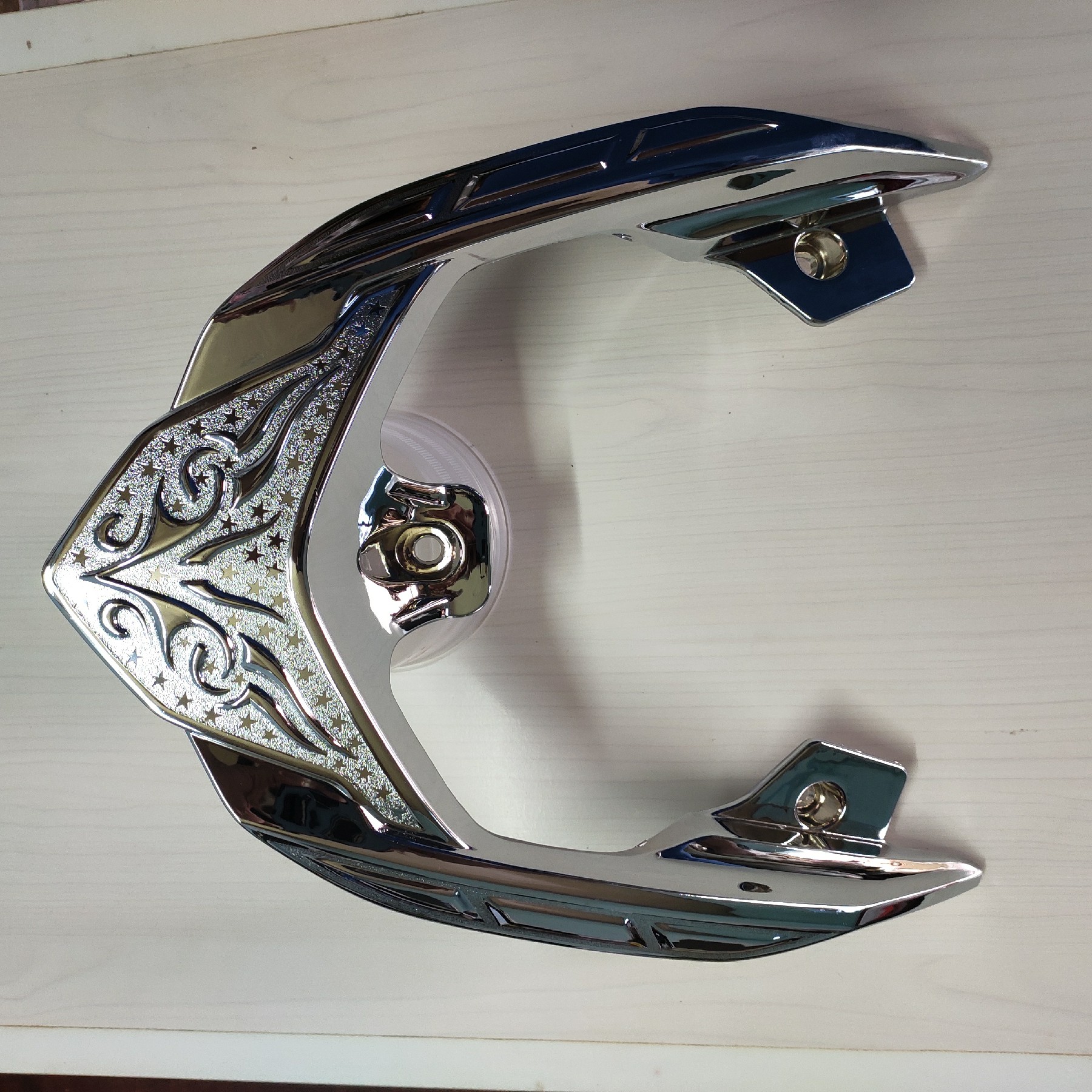 [HCM]Ốp chụp cảng sau air blade 2016 xi inox bóng sáng