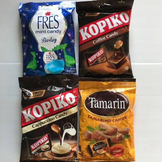 Kẹo cà phê, me, bạc hà indonesia