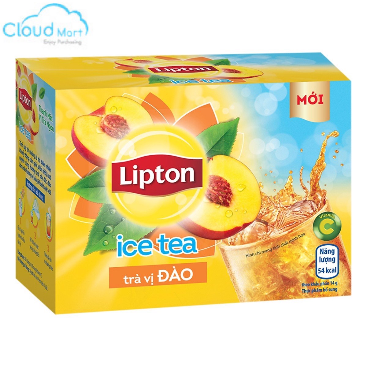 Trà lipton hòa tan đào 224g - nguyên vật liệu pha chế - cloud mart