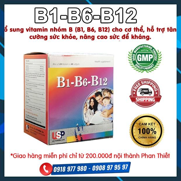 B1 B6 B12 - Bổ sung vitamin nhóm B (B1, B6, B12) cho cơ thể, hỗ trợ tăng cường sức khỏe nâng cao sức để kháng h