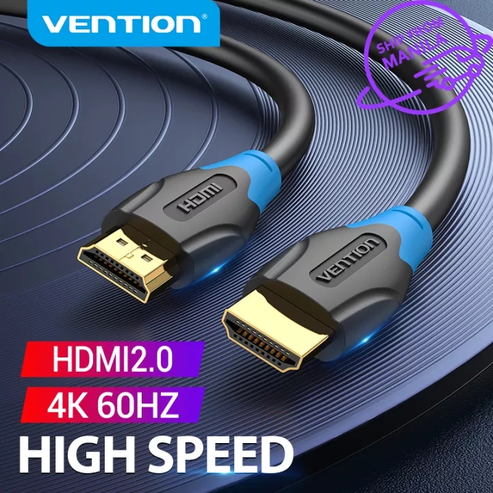 Vention Cáp HDMI 4K 60Hz Cáp HDMI Đực Sang Đực 2.0 Cáp 3D Tốc Độ Cao HDMI Máy Tính Xách Tay Sang Tv Cho Màn Hình Máy Chiếu Video LCD PS3 PS4 Chuyển Đổi Cáp HDMI Sang HDMI
