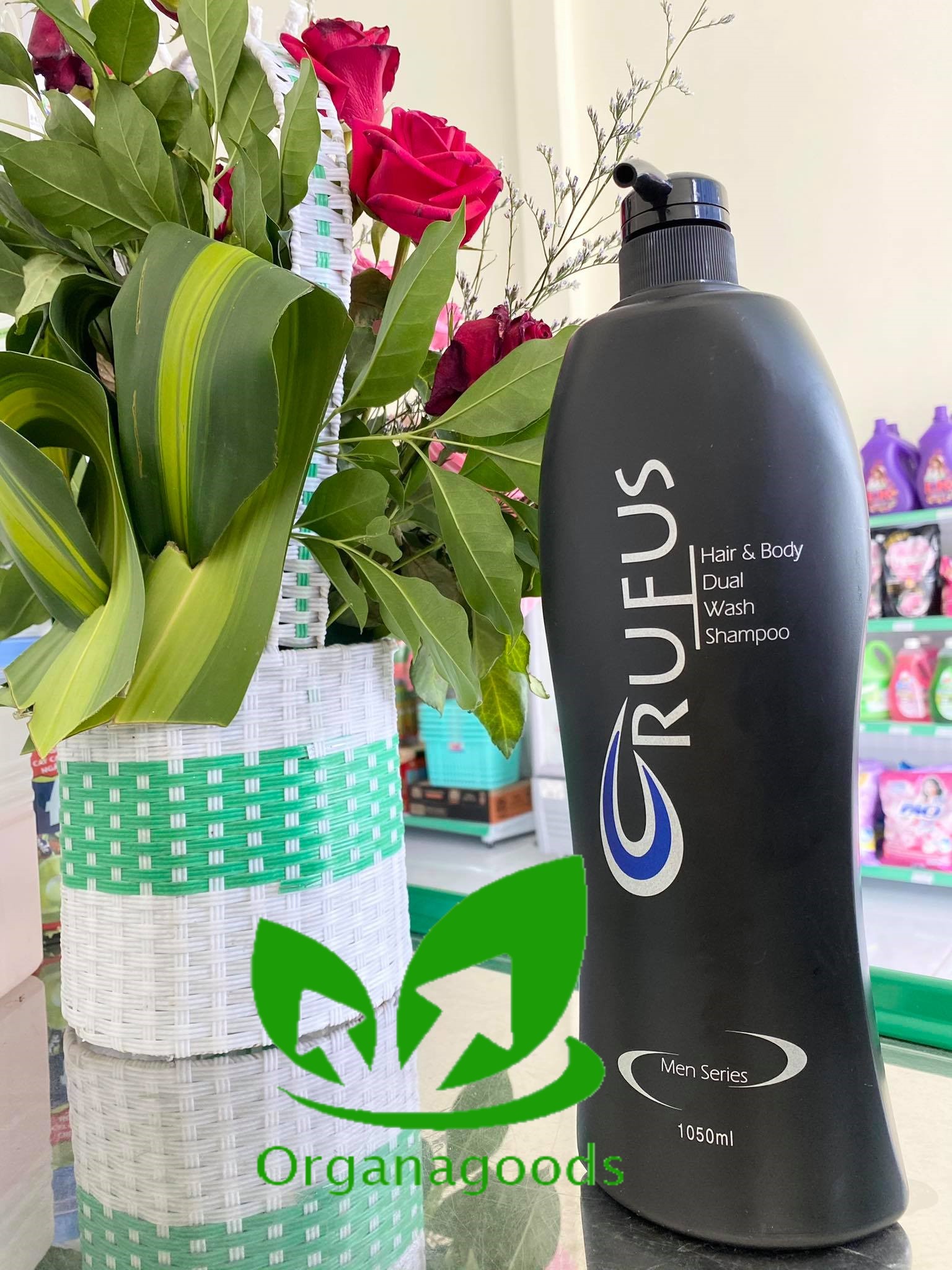 Sữa tắm, gội đậm đặc Rufus for Men Malaysia 1050ml – Dầu tăm gội đậm đặc Rufus đen 2in1 cho nam