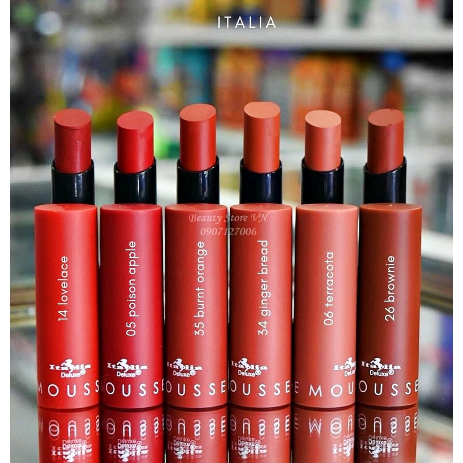 Son Thỏi Lì Siêu Mịn Siêu Nhẹ Môi Italia Deluxe Mousse Matte Lipstick