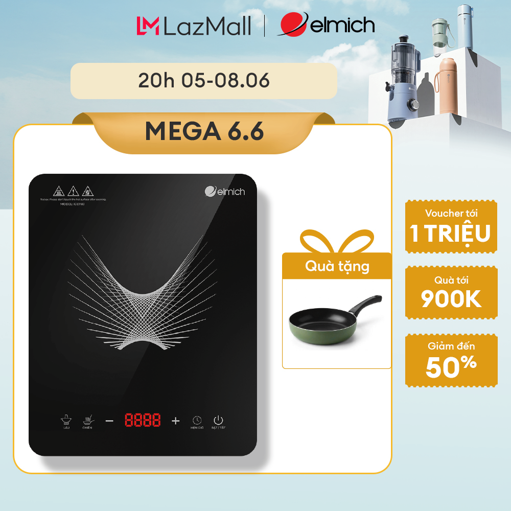 (MEGA 6.6)Bếp từ đơn Elmich ICE-9180