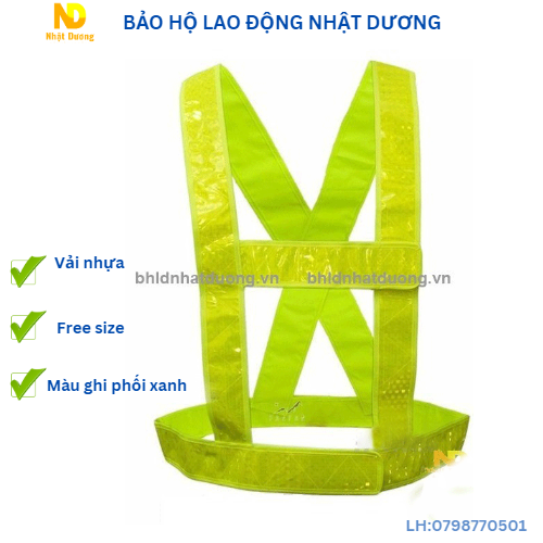 Dây áo phản quang đi phượt, áo dây phản quang bảo hộ lao động