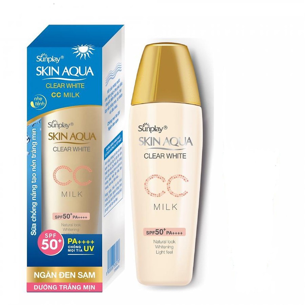 Sữa chống nắng tạo nền Sunplay Skin Aqua Clear White CC Milk 25g