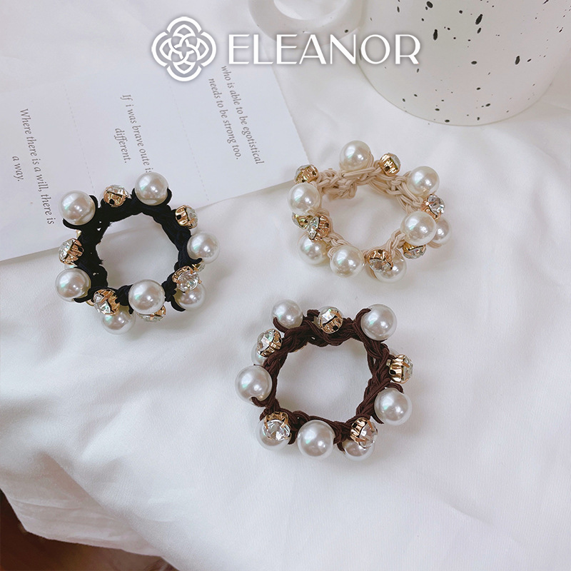Dây buộc tóc nữ đính đá Eleanor Accessories dây cột tóc ngọc trai nhân tạo phụ kiện tóc 5478