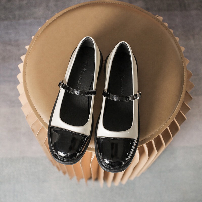 Giày Mary Jane da bóng đế cao 3cm BB-0200 cực sang chảnh