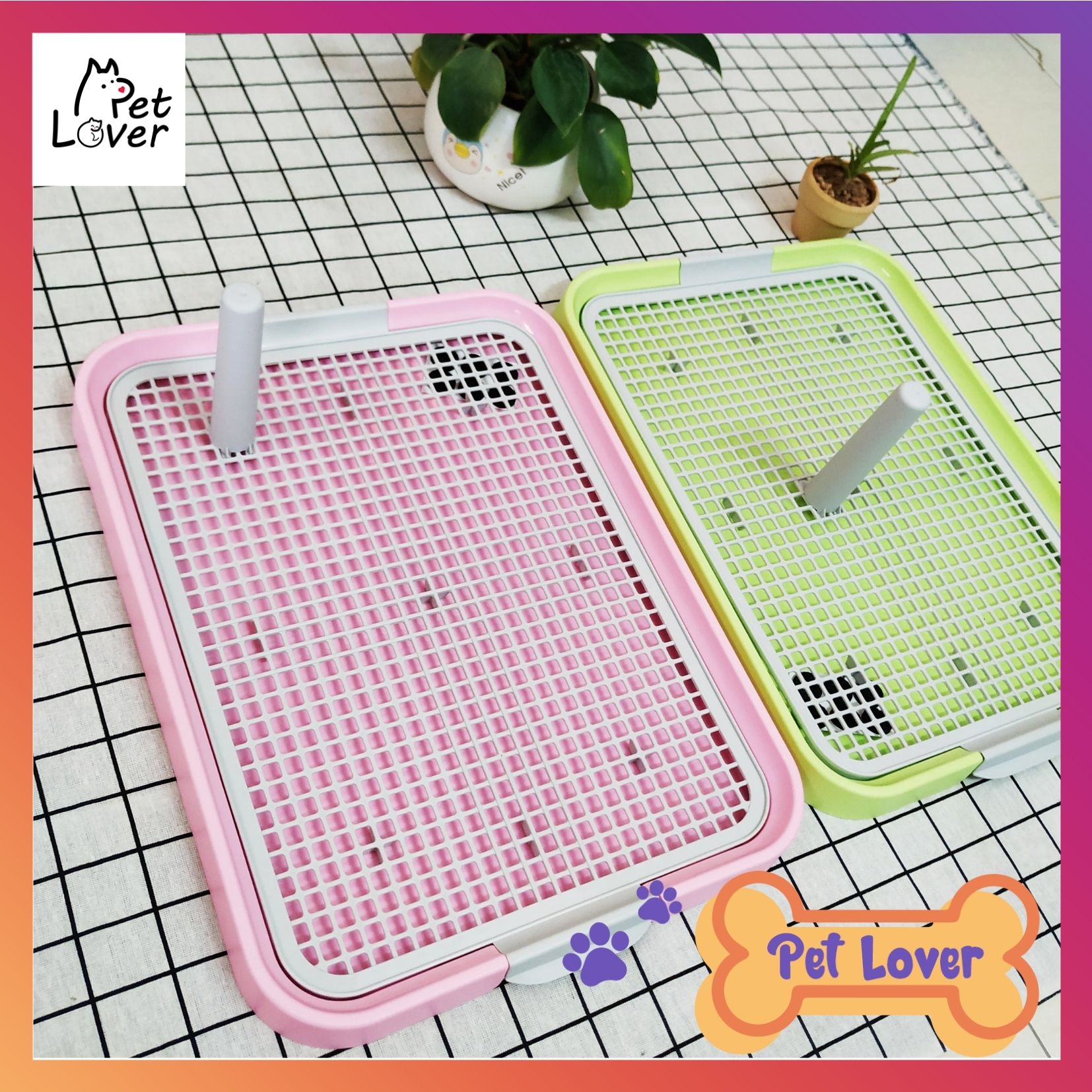 Khay vệ sinh cho chó, khay đi vệ sinh cho chó size 50*36 cm, phù hợp cho chó dưới 7kg - Petlover