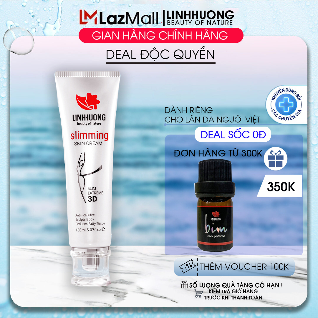 Linh Hương Slimming Skin Cream Kem tan mỡ giảm mỡ bụng, cánh tay, đùi ngăn ngừa rạn da phụ nữ sau sinh 150g