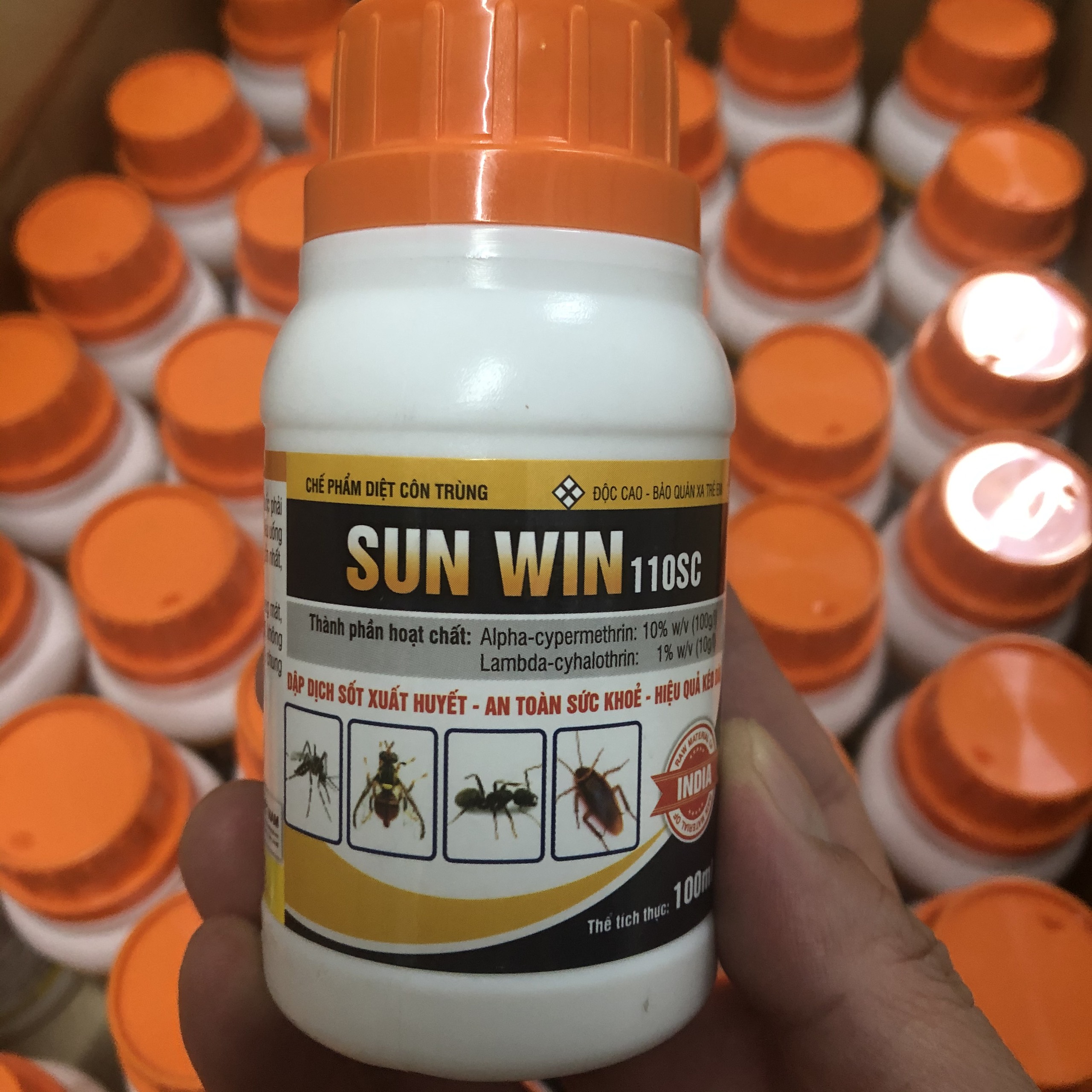 Thuốc diệt muỗi SUN WIN (Chai 100ml); diệt muỗi kiến gián cực hiệu quả, được cấp phép dùng trong y tế và gia dụng; thuốc diệt muỗi vằn; diệt kiến ba khoang; diệt gián trong nhà