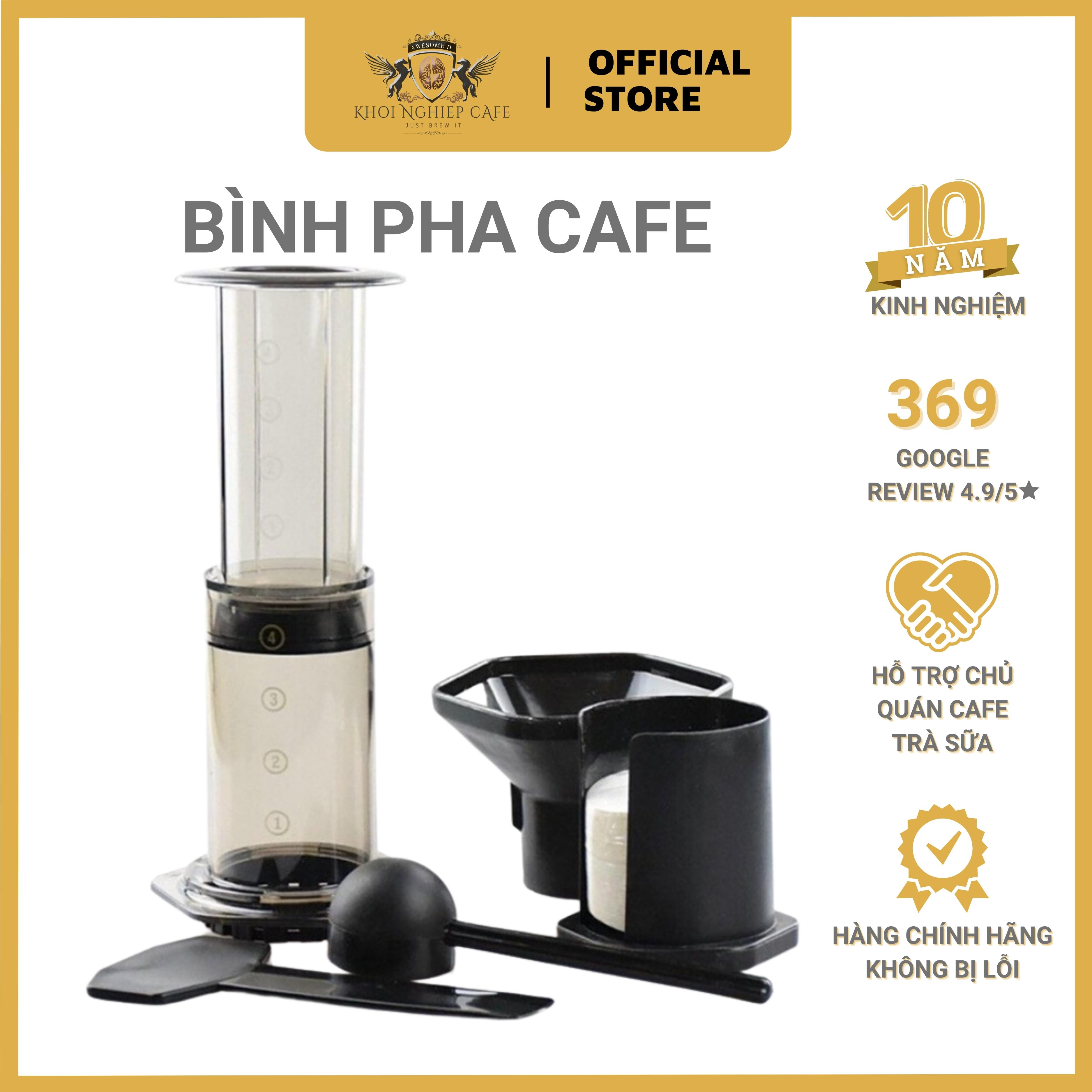 Dụng cụ bình pha cafe kiểu aero press | Chất liệu nhựa cao cấp - An toàn - Nhỏ gọn - Bền